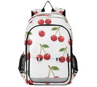 Mnsruu Kids Laptop Backpack Little Red Cherries High Middle School Casual Daypack Daily Travel Laptop Bag