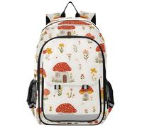 Mnsruu Kids Laptop Backpack Mushroom House Flower High Middle School Casual Daypack Daily Travel Laptop Bag