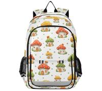 Mnsruu Kids Laptop Backpack Mushroom House Polka Dots High Middle School Casual Daypack Daily Travel Laptop Bag