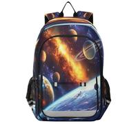 Mnsruu Kids Laptop Backpack Solar System High Middle School Casual Daypack Daily Travel Laptop Bag