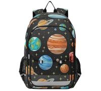 Mnsruu Kids Laptop Backpack Solar System Planets Space High Middle School Casual Daypack Daily Travel Laptop Bag
