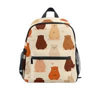 Mnsruu Kids Toddler Backpack Beaver Pattern, Preschool Kindergarten Bookbag Nursery Travel Bag for Boys Girls