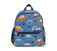 Mnsruu Kids Toddler Backpack Cute Car Star Childish Cartoon Preschool Rucksack Kindergarten Bookbag Travel School Bag for Boys Girls