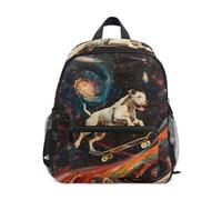 Mnsruu Kids Toddler Backpack Pit Bull Dog Stars Comets Nebula Preschool Rucksack Kindergarten Bookbag Travel School Bag for Boys Girls