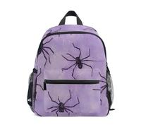 Mnsruu Kids Toddler Backpack Spider Purple Pattern, Preschool Kindergarten Bookbag Nursery Travel Bag for Boys Girls