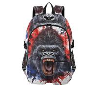 Mnsruu King Kong Blue Red Backpack Laptop Backpack for College Women Men College Bookbag Water Resistant Travel Daypack Casual Multi Pocket