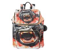 Mnsruu King Kong Roar Red Splash Backpack for Women Travel Anti Theft Rucksack Large Casual Daypacks Quilted Laptop Purse Ladies Fashion Handbag