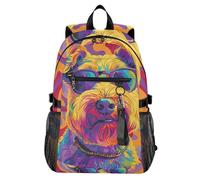Mnsruu Lakeland Terrier Dog Travel Laptop Backpack Women Men School Bag Lightweight Casual Daypack for College School 14" Computer Rucksack
