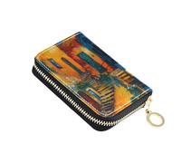 Mnsruu Landscape Architecture Small Compact Card Case with 11 Slots for Credit Cards, Cash & Coins, RFID Blocking Wallet for Travel & Everyday Use