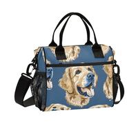 Mnsruu Large Lunch Bag, Labrador Golden Retriever Dog Insulated Lunch Box Portable Cooler Bag Tote Bag for Students Adults School Office Picnic Hiking, M