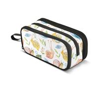 Mnsruu Large Pencil Case Watercolor Snail Pencil Bag Office Stationery Makeup Bag for Middle High School Girls Boys