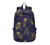 Mnsruu Large Travel Backpack 19" Rucksack Boho Moon Sun Mushroom Laptop Backpack Business Work Bag College Computer School Bag,Water-Resistant & Lightweight Daypack