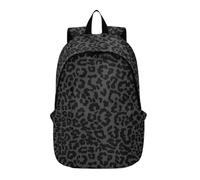 Mnsruu Large Travel Backpack 19" Rucksack Dark Gray Leopard Cheetah Print Laptop Backpack Business Work Bag College Computer School Bag,Water-Resistant & Lightweight Daypack