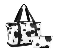 Mnsruu Large Weekender Overnight Bag,Travel Duffle Bag with Shoe Compartment & Wet Pocket, Dalmatian Dog Spot Print Animal Gym Duffel Bag with Toiletry Bag