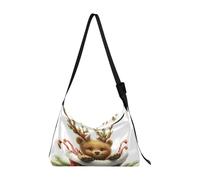 Mnsruu Leather Crossbody Bags for Women Christmas Bear Handbag Purse Shoulder Bag