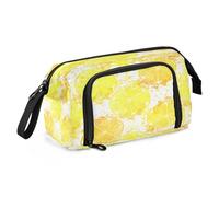 Mnsruu Lemon Juice Yellow Pencil Case Large Capacity Pencil Pouch Stationery Bag for Office School