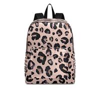 Mnsruu Leopard Print Cheetah Pink Backpack Travel Bag for Kids, Lightweight Casual Daypack School Bag for Students Teens Girls Boys