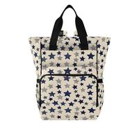 Mnsruu Leopard Print Five-pointed Star Pattern Baby Diaper Bag Backpack Large Bag Waterproof Travel Diaper Bags for Moms and Dads