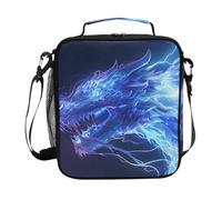 Mnsruu Lightning Dragon Galaxy Lunch Bags Kids Insulated Lunch Box for Boys Girls Children's School Thermal Cooler Bag Meal Tote