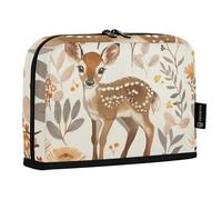 Mnsruu Little Cute Deer Standing Pencil Case, Large Capacity Pen Bag for Boys Girls Multi-Layer Pen Pouch Pencil Holder Stationery Organizer for School Office Work