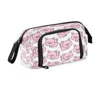 Mnsruu Little Pig Big Capacity Pencil Case Pouch Pen Case Pencil Box Stationery Office Organizer Bag for Adults
