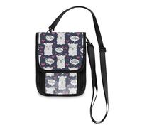 Mnsruu Llama Alpaca Pattern Travel Wallet Passport Holder Credit Card Gadget Holder Pouch Bag Unisex Crossbody Wallet Travel Neck Wallet with Adjustable Strap