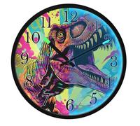 Mnsruu Luminous Wall Clock Doodle Dinosaur Bedroom Clocks Battery Operated Silent Glow in the Dark Clock for Living Room Kitchen 12 Inch