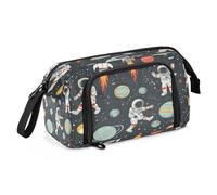 Mnsruu Lunar Astronaut Pencil Case Large Capacity Pencil Pouch Stationery Bag for Office School
