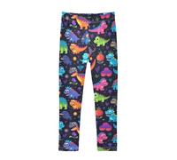 Mnsruu Magic Color Dinosaurs Girls Leggings Soft Athletic Pants Comfortable Tights Stretch Bottom Trousers Dancing Pants Multicoloured