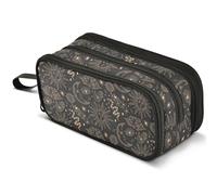 Mnsruu Magical Celestial Sun Moon Planet Pencil Case Large Capacity Pen Pouch Pencil Bag with 3 Compartments Pen Holder Organizer Stationery Bag