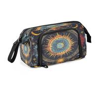 Mnsruu Mandala Ethnicmoon Stars Alchemy Big Capacity Pencil Case Pouch Pen Case Pencil Box Stationery Office Organizer Bag for Boys Girls