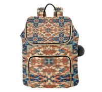 Mnsruu Mandala Orange Boho Aztec Flower Backpack for Women Travel Anti Theft Rucksack Large Casual Daypacks Quilted Laptop Purse Ladies Fashion Handbag