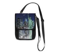 Mnsruu Manhattan Skyline New York City Travel Wallet Passport Holder Credit Card Gadget Holder Pouch Bag Unisex Crossbody Wallet Travel Neck Wallet with Adjustable Strap