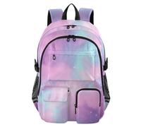 Mnsruu Marble Galaxy Colorful School Backpack with Laptop Compartment, Big School Bag for Teenager Girls Boys, 17.5 Travel Rucksack Backpack for School Casual Daypacks College Work