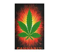 Mnsruu Marijuana Leaf Cannabis Sun Abstract Kitchen Towels Dish Bar Tea Towel Dishcloths Set of 4 Super Absorbent Soft 71 x 46 cm(18 x 28 inches)