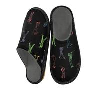 Mnsruu Men's Slipper Coloring Takaobu Warm Fuzzy House Slippers for Women Non-slip Indoor/Outdoor Soles