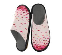 Mnsruu Men's Slipper Love Falls Warm Fuzzy House Slippers for Women Non-slip Indoor/Outdoor Soles