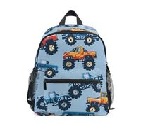 Mnsruu Monster Truck Cars PatternToddler Backpack Kids Backpack Kindergarten Preschool Rucksack School Bag Mini Nursery Travel Bookbag for Girl Boy