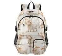 Mnsruu Moody Sheep School Backpack with Laptop Compartment, Big School Bag for Teenager Girls Boys, 17.5 Travel Rucksack Backpack for School Casual Daypacks College Work
