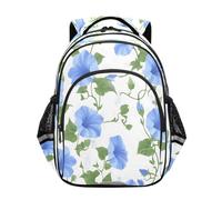 Mnsruu Morning Glory Two Backpack For Girls Kindergarten Elementary Bookbag Lightweight Childrens School Bag,Medium