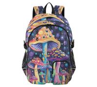 Mnsruu Mushrooms World School Backpacks for Teen Girls Laptop Backpacks | Lightweight 14" Computer Bag College Women Casual Travel Daypack Mulitiple Pockets