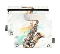 Mnsruu Orchestral Music Pencil Pouch for 3-Ring Binder Clear Pencil Case