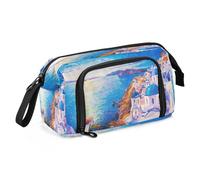 Mnsruu Original Oil Painting Pencil Case Large Capacity Pencil Pouch Stationery Bag for Office School