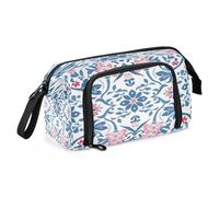 Mnsruu Ornamental Floral Pencil Case Large Capacity Pencil Pouch Stationery Bag for Office School