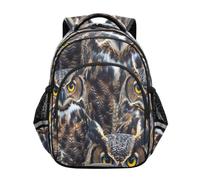 Mnsruu Owl Real Seamless Backpack For Girls Kindergarten Elementary Bookbag Lightweight Childrens School Bag,Small