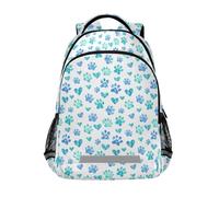 Mnsruu Paws Love Pattern School Backpack for Boys Girls Middle School Elementary Bookbags School Bag