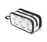 Mnsruu Penguins Star Pencil Case Large Capacity Pen Bag Girls Boys Pencil Pouch Stationery Organizer Holder Zipper Pen Case for School Office