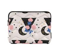 Mnsruu Pink Roses and Celestials Laptop Sleeve,Waterproof Laptop Bag for 13-16 Inches Notebook Computer Tablet Zipper Briefcase Carrying Bag/Pouch Cover Case