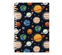 Mnsruu Planet Solar System Spiral Notebook Journals 1 Pack, Hardcover Lined Journal for Women, A5 College Ruled Notebooks for Journaling Writing Work Office School 5.7x8.3 Inch