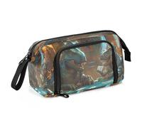 Mnsruu Poker Tournament Dinosaur Pencil Case Large Capacity Pencil Pouch Stationery Bag for Office School